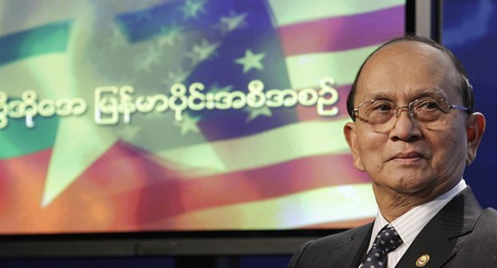 Barmský prezident Thein Sein ve Washingtonu (19. kvtna 2013)