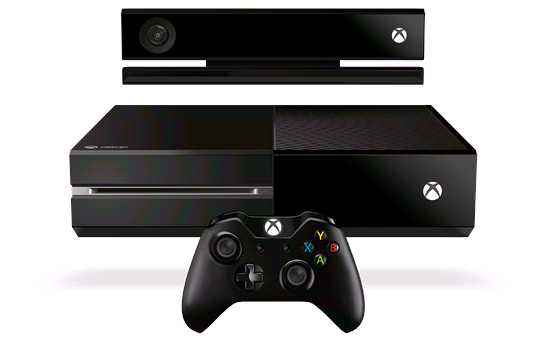 Oficiální fotografie konzole Xbox One, jejího ovladae i pohybového ovládání Kinect.