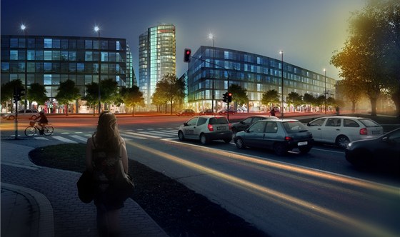 Vizualizace budoucí podoby nové výkové budovy, která má vyrst v areálu nov...
