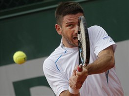 esk tenista Jan Hjek bojuje ve 2. kole Roland Garros.