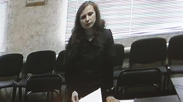 Marija Aljochinov byla v soudn sni ptomna pouze prostednictvm videopenosu (22. kvtna 2013)
