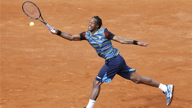 Gael Monfils v souboji s Tomem Berdychem. 