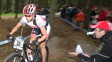 Tereza Huříková během závodu Světového poháru v Novém Městě. Tereza Huříková během závodu Světového poháru v Novém Městě.