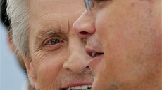 Michael Douglas a Matt Damon (Cannes, 21. kvtna 2013)