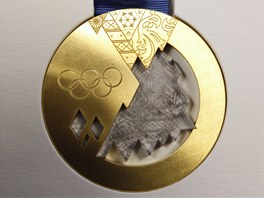 Zlatá medaile pro zimní olympijské hry v Soi 2014.