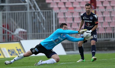 Momentka z duelu Brno - Slovácko.