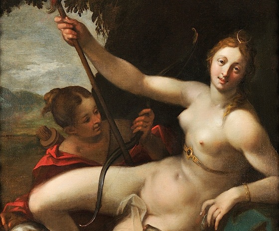 Hans von Aachen, Diana odpoívající po lovu, 1602