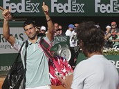 DKY ZA PODPORU. Srbsk tenista Novak Djokovi opout Roland Garros, v