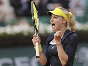 RADOST. Maria Kirilenkov slav, prv postoupila do tvrtfinle Roland Garros.