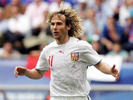 Pavel Nedvd v prbhu utkn proti Itlii na mistrovstv svta v ervnu 2006.