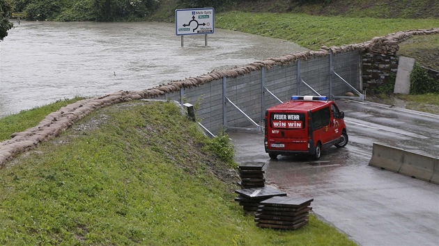 Povodov zbrany nedaleko rakousk Kreme (4. ervna 2013)