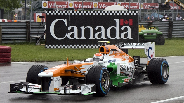 NEJRYCHLEJ. Paul di Resta s monopostem stje Force India vyhrl vodn trnink Velk ceny Kanady F1.