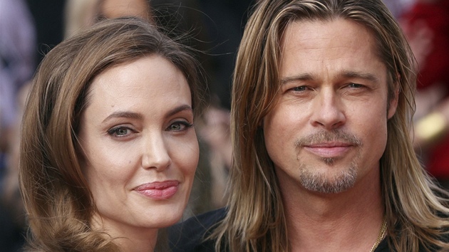 Angelina Jolie a Brad Pitt na premie filmu Svtov vlka Z (Londn, 2. ervna 2013)