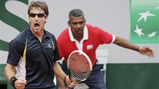 panlský tenista Tommy Robredo se raduje bhem utkání 4. kola Roland Garros.