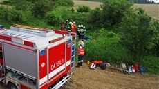 Záchrana zasypaného speleologa na Blanensku.