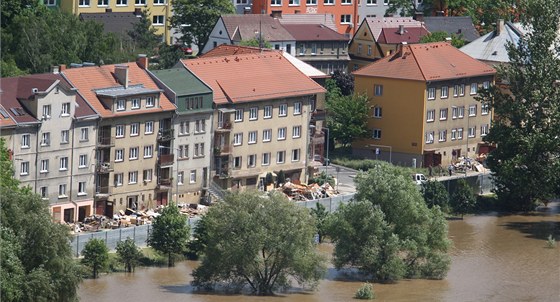 Ústecká tvr Stekov po povodni 11. 6. 2013