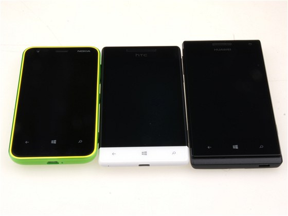 Windows Phone 8S by HTC, Huawei W1 a Nokia Lumia 620