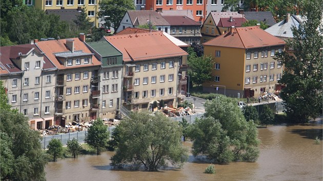 Ústecká tvr Stekov po povodni 11. 6. 2013