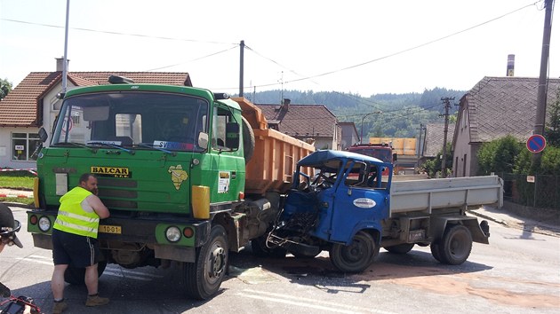 Nehoda v st nad Orlic zastavila dopravu. Foto: Martin opek 