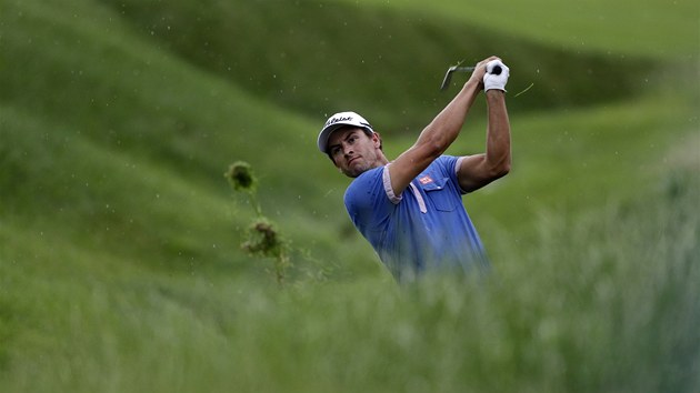 Adam Scott bhem prvnho dne golfovho US Open.