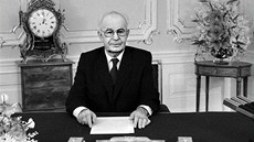 Novoroční projev prezidenta Gustava Husáka v lednu 1989. Novoroční projev prezidenta Gustava Husáka v lednu 1989.