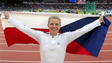 Tyčkařka Pavla Rybová - Hamáčková při atletickém MS v Helsinkách (12. srpna... Tyčkařka Pavla Rybová - Hamáčková při atletickém MS v Helsinkách (12. srpna...