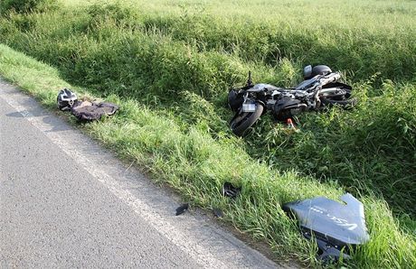 Dopravn nehoda t motocykl mezi Blovcem a Tskem (29. ervna 2013)