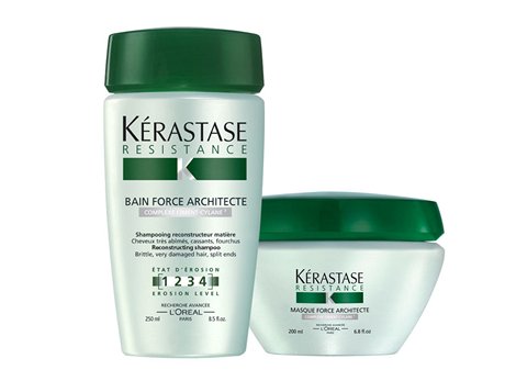 Krastase: ampon Bain Force Architecte (250 ml), 490 korun; maska Masque Force...