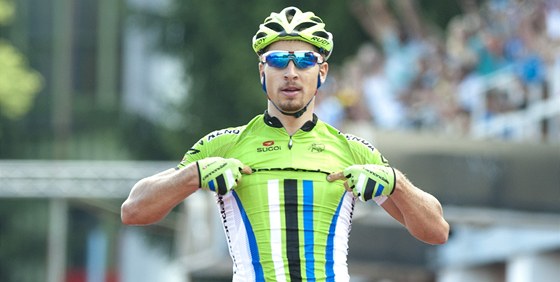 Slovák Peter Sagan vyhrál potetí v kariée domácí titul v silniní cyklistice.