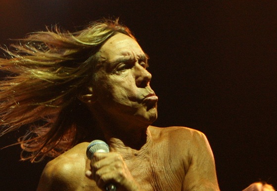 Punk rockový americký zpvák Iggy Pop.