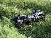 Dopravn nehoda t motocykl mezi Blovcem a Tskem (29. ervna 2013)