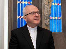 Biskup Jan Baxant slouil 24. ervna 2013 mi ve vzeské kapli v Teplicích.