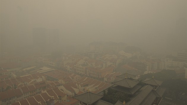 Singapur v poslednch dnech trp extrmn zneitn ovzdu (21. ervna)