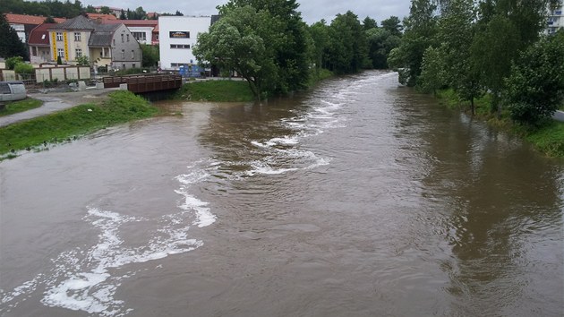Rozvodnn Szava v centru Havlkova Brodu.