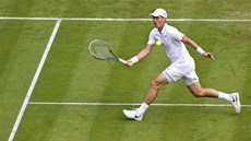 POHODOVÝ START. Tomá Berdych na úvod Wimbledonu suverénn zdolal Slováka Kliana.