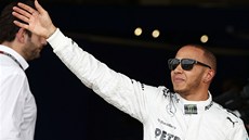 Lewis Hamilton, vítz kvalifikace Velké ceny Velké Británie.