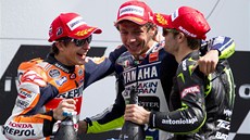 Ve tíd MotoGP se z triumfu po tech letech radoval Valentino Rossi.