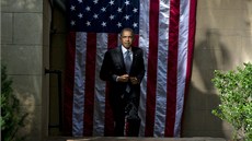 Barack Obama ped projevem na Georgetownské univerzit (25. ervna)