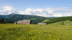 Louky nad Pecí. Pohled od Svornosti