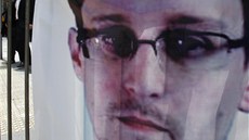 Plakát na podporu Edwarda Snowdena v Hongkongu (21. ervna 2013)