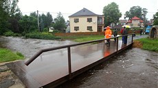 Rozvodněná řeka Svratka v obci Herálec. (25. června 2013) Rozvodněná řeka Svratka v obci Herálec. (25. června 2013)
