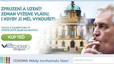 Reklama na elektronické cigarety s prezidentem Miloem Zemanem a premiérem...