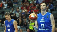 Čeští junioři Jan Křivánek (vlevo) a Karel Aušprunk během duelu s Argentinou, Čeští junioři Jan Křivánek (vlevo) a Karel Aušprunk během duelu s Argentinou,