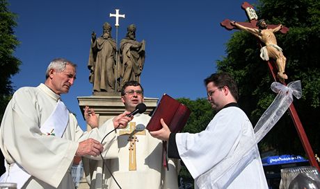 Slavnostní me k výroí píchodu Cyrila a Metodje v Tebíi (4. ervence 2013)