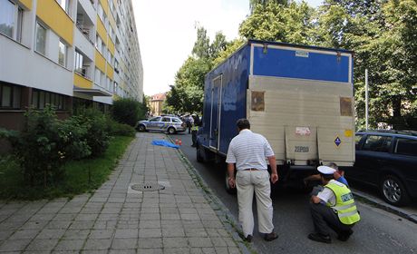 Smrteln nehoda se stala v ulici Poln v Hradci Krlov. (8. 7. 2013)