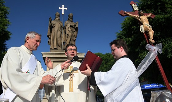 Slavnostní me k výroí píchodu Cyrila a Metodje v Tebíi (4. ervence 2013)