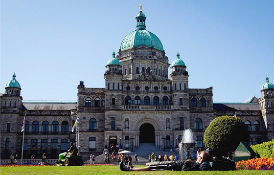 Sídlo parlamentu provincie Britská Kolumbie ve mst Victoria, kde útoníci