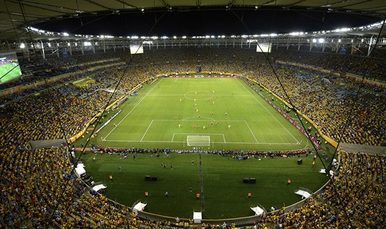 Stadion Maracaná v Riu pi finále Poháru FIFA mezi domácí Brazílií a panlskem.