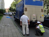 Smrteln nehoda se stala v ulici Poln v Hradci Krlov. (8. 7. 2013)