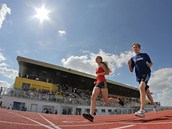 Otevření nového atletického stadionu v Plzni na Skvrňanech. Otevření nového atletického stadionu v Plzni na Skvrňanech.
